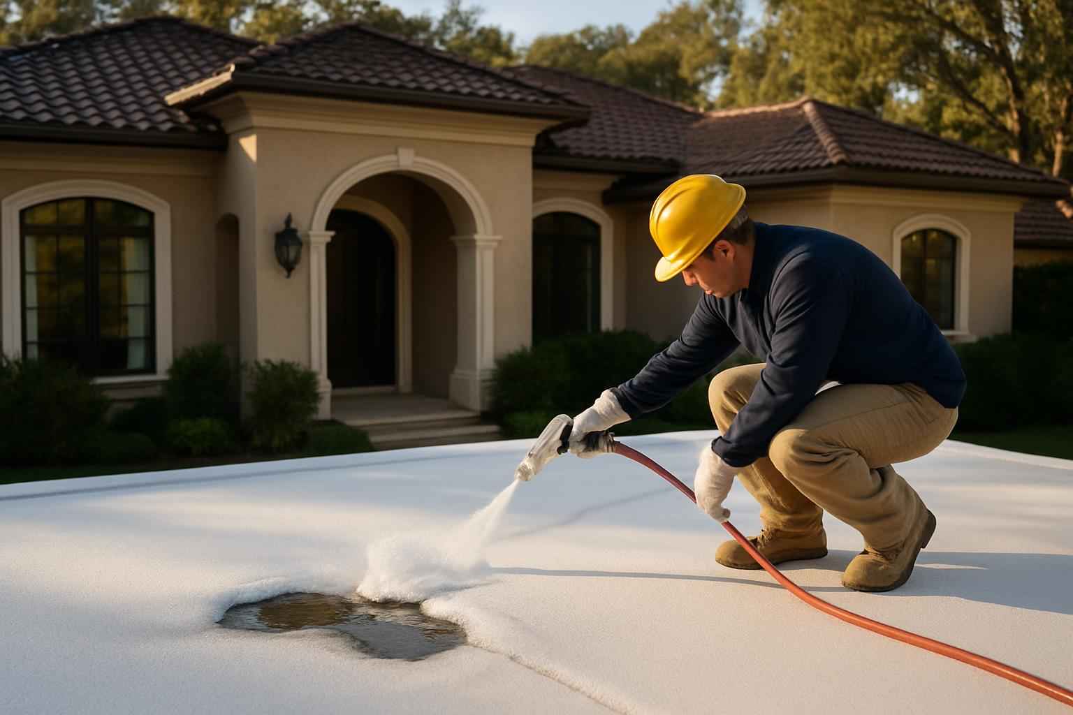 Foam Roof Leak Repair Service in Pipe Creek TX