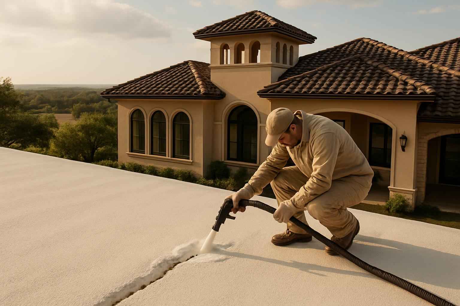 Foam Roof Leak Repair Service in Pontotoc TX