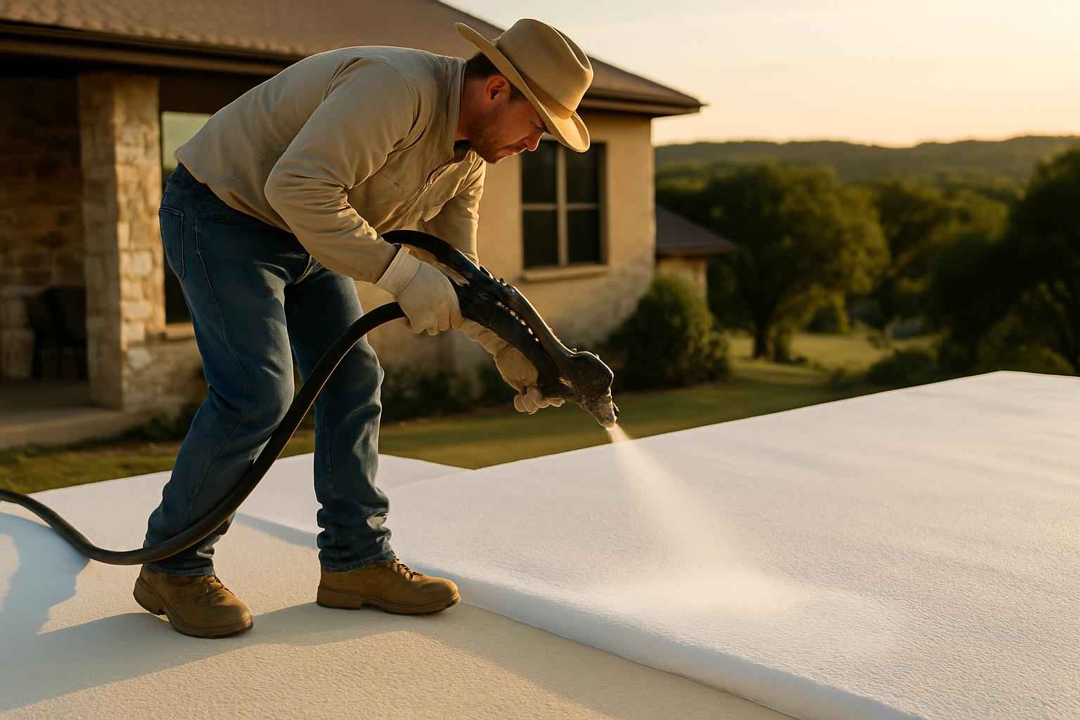 Foam Roof Leak Seal Service in Pipe Creek TX