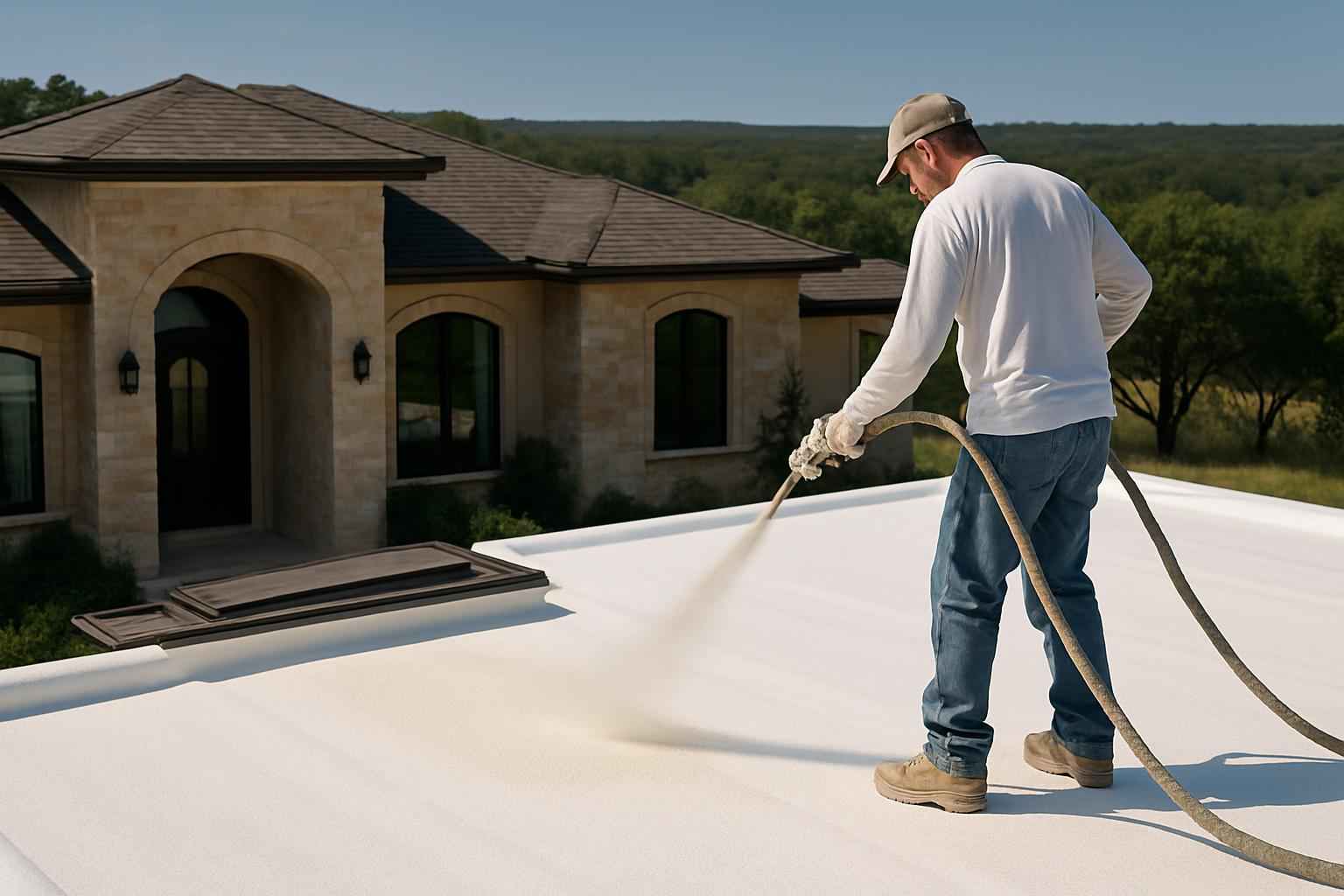 Foam Roof Recoat Company Near Me in Burnet TX