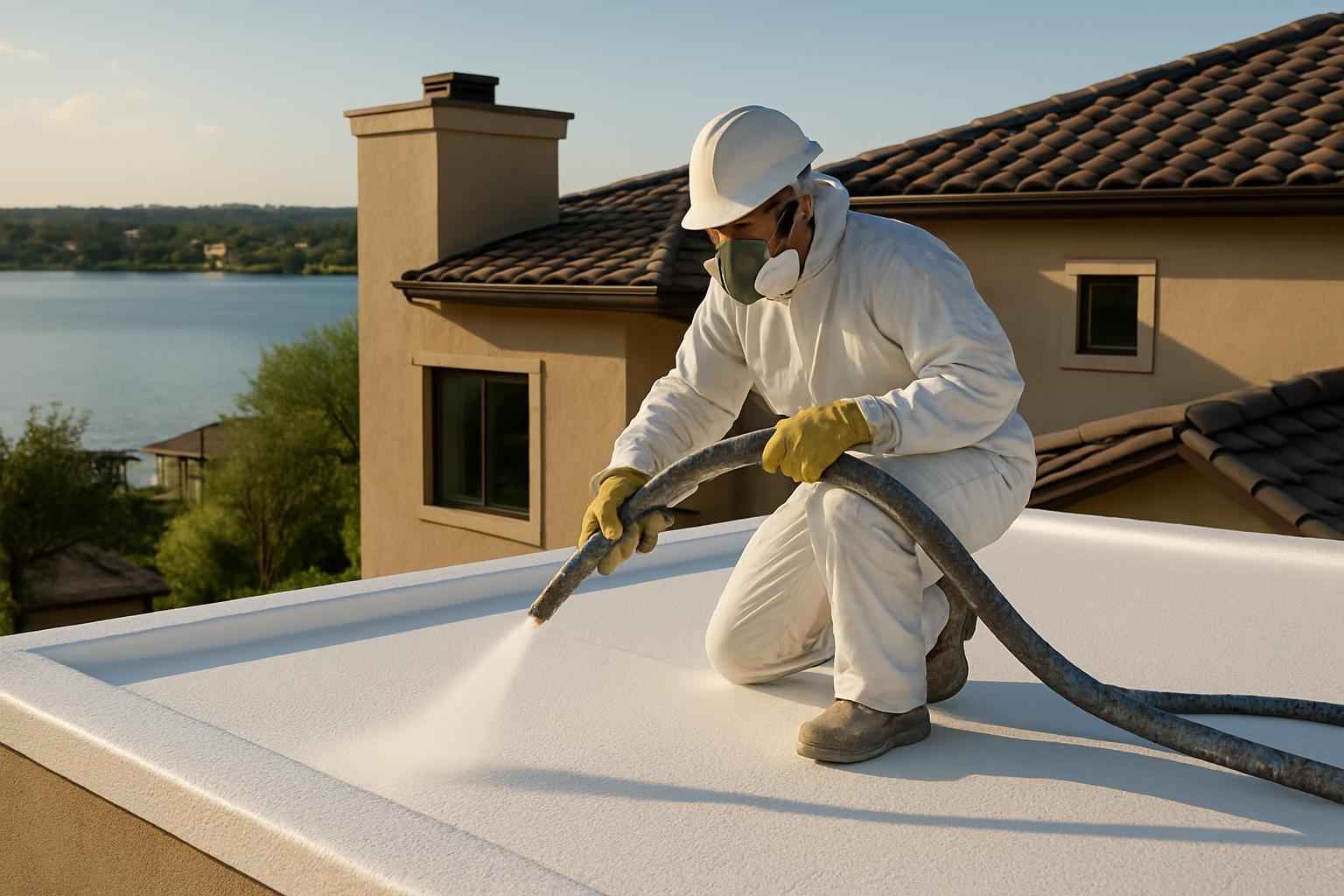 Foam Roof Recoat Company Near Me in Cottonwood Shores TX