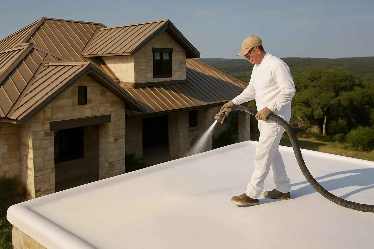 Foam Roof Recoat Company Near Me in Fischer TX