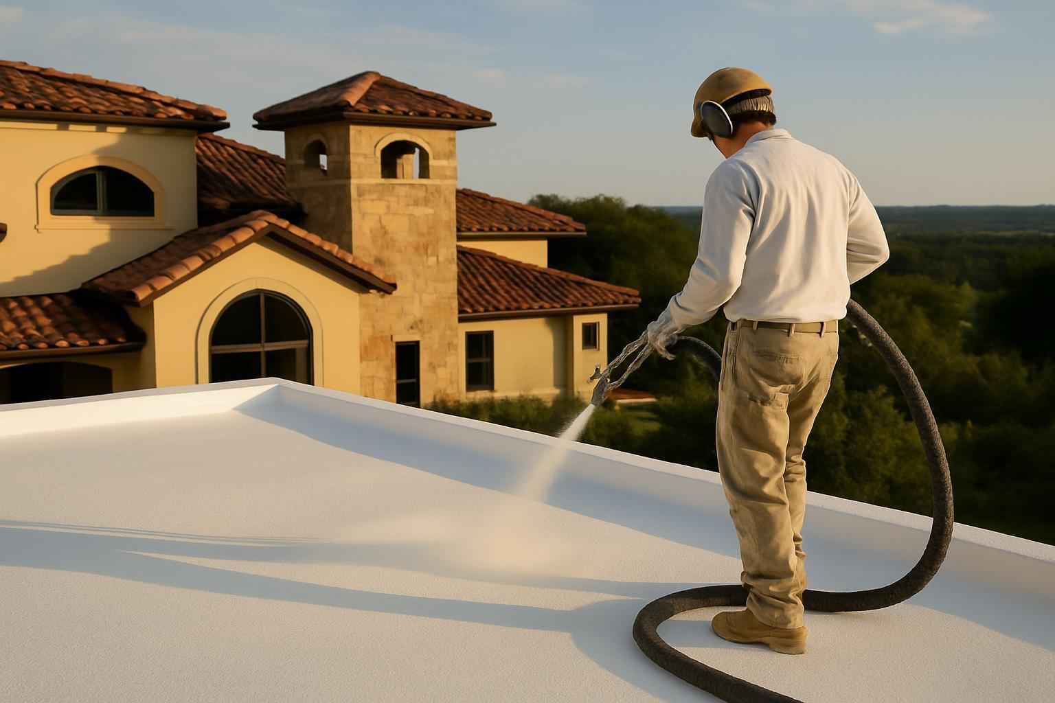 Foam Roof Recoat Company Near Me in Marble Falls TX