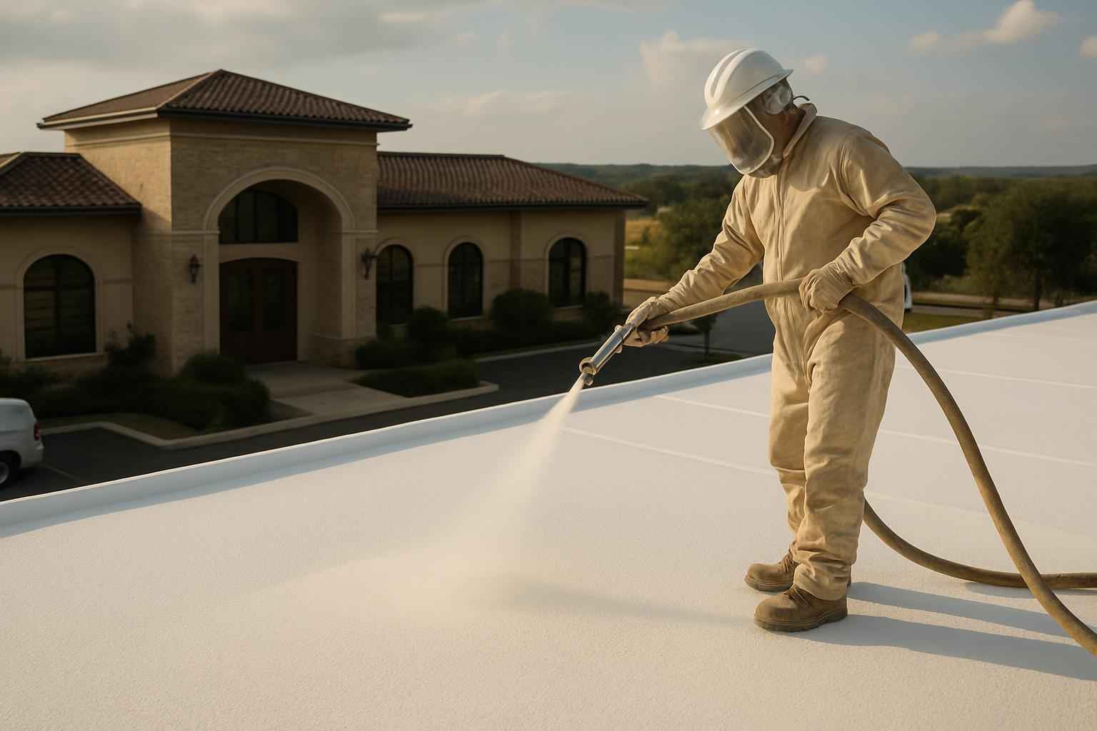 Foam Roof Recoat Company Near Me in Medina TX