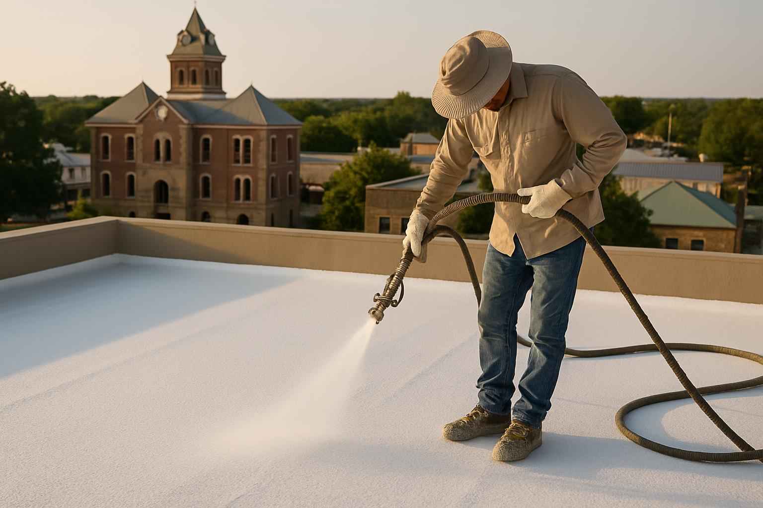 Foam Roof Recoat Maintenance in Burnet TX