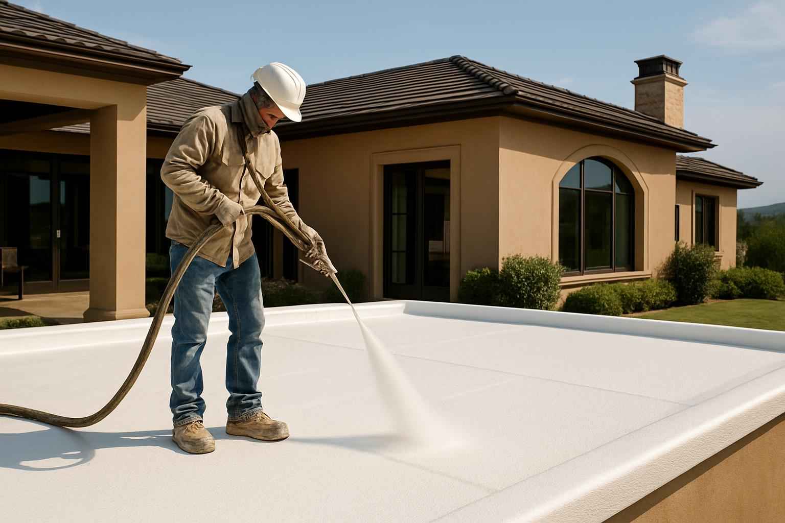 Foam Roof Recoat Maintenance in Mason TX