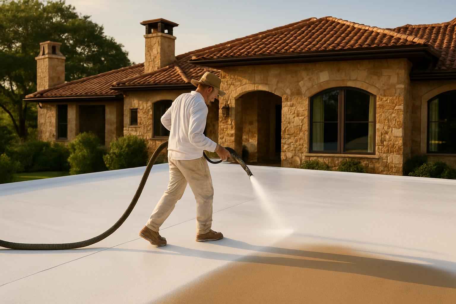 Foam Roof Recoat Maintenance in Pontotoc TX