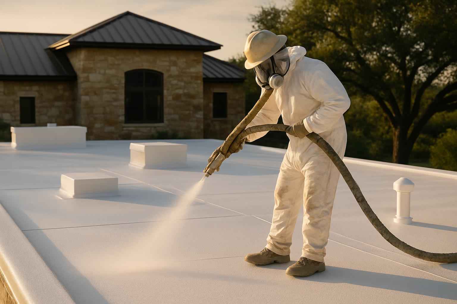 Foam Roof Restoration Contractor in Burnet TX