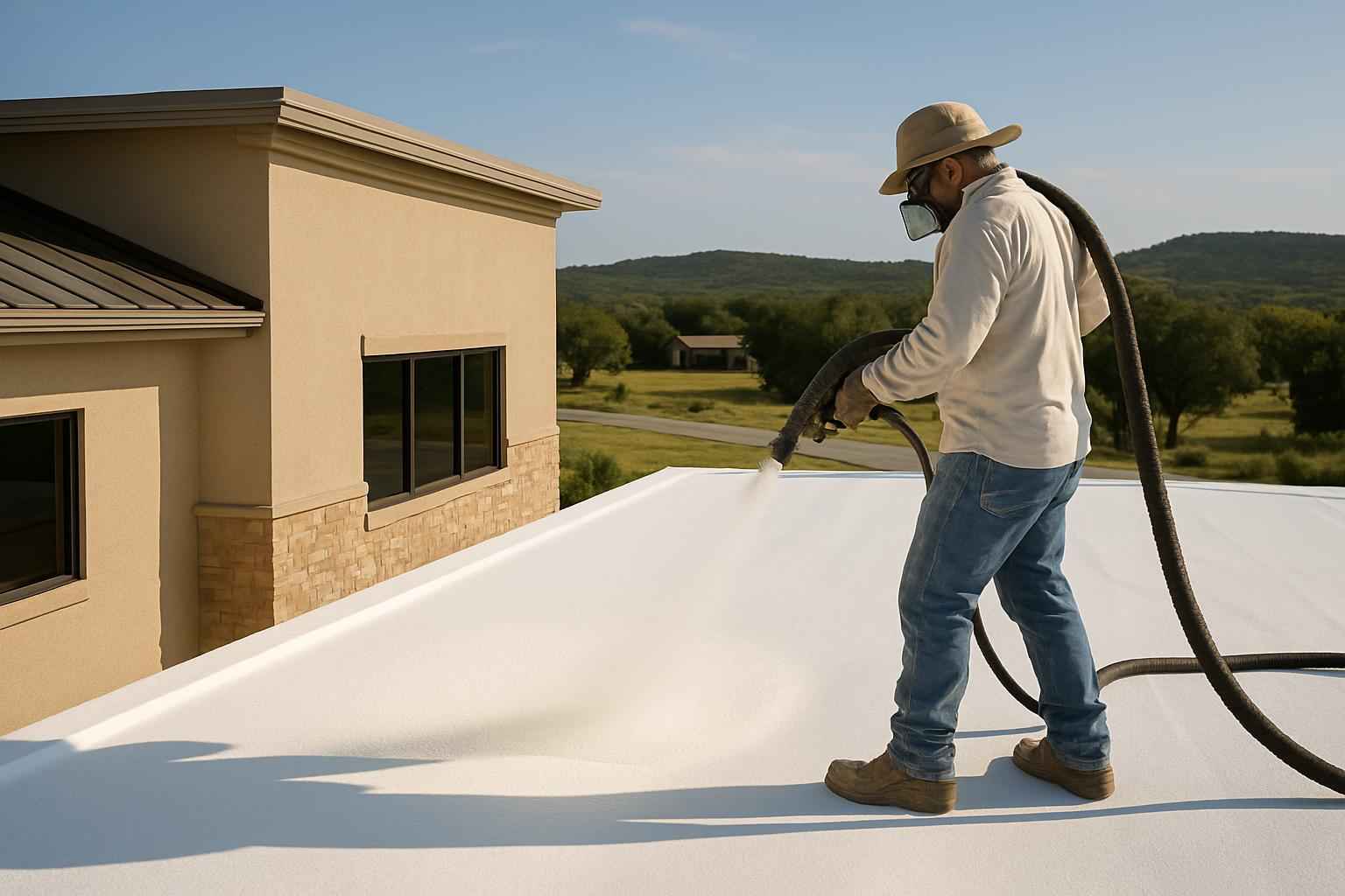 Foam Roof Restoration Contractor in Pipe Creek TX