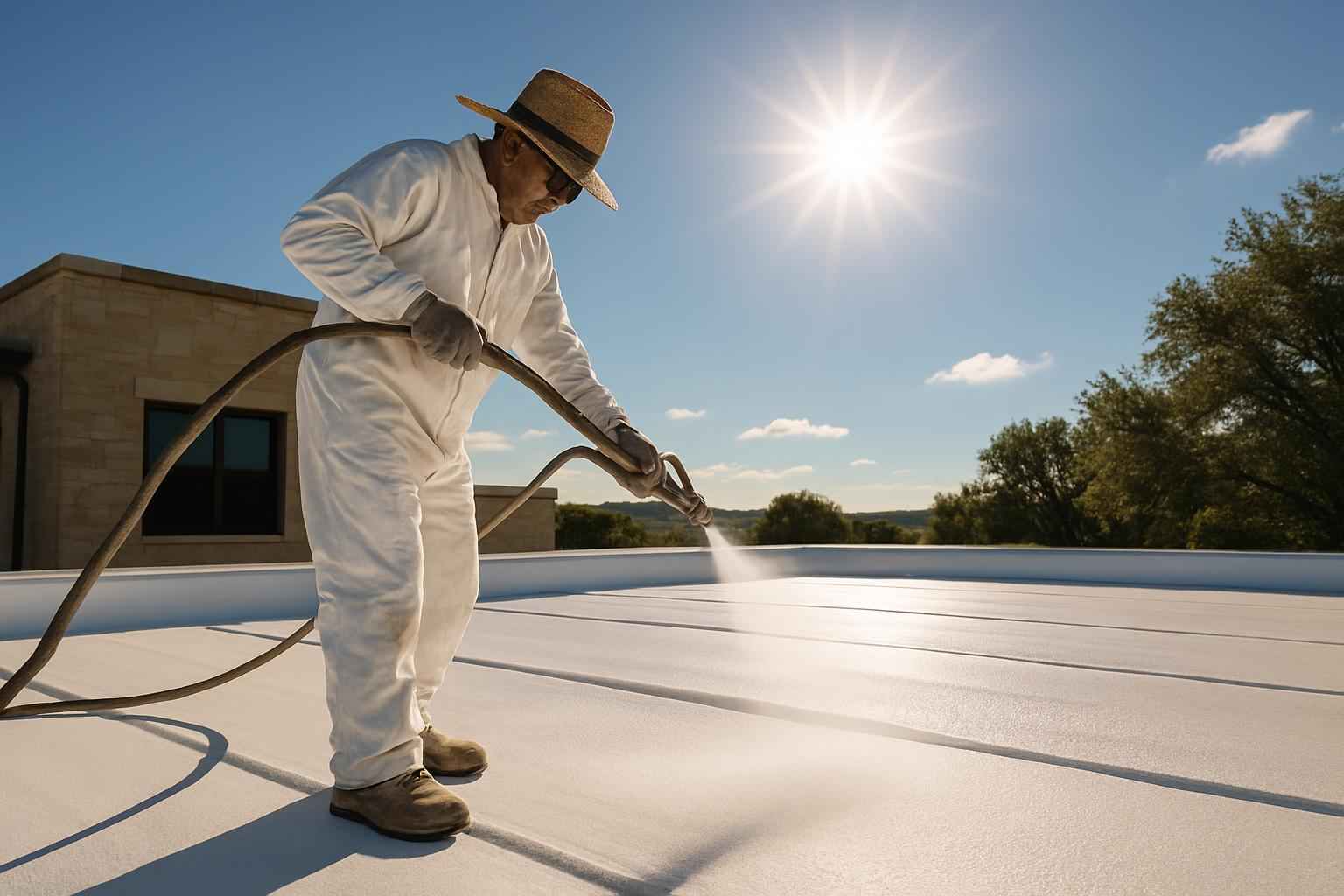 Foam Roof UV Protection Service in Burnet TX