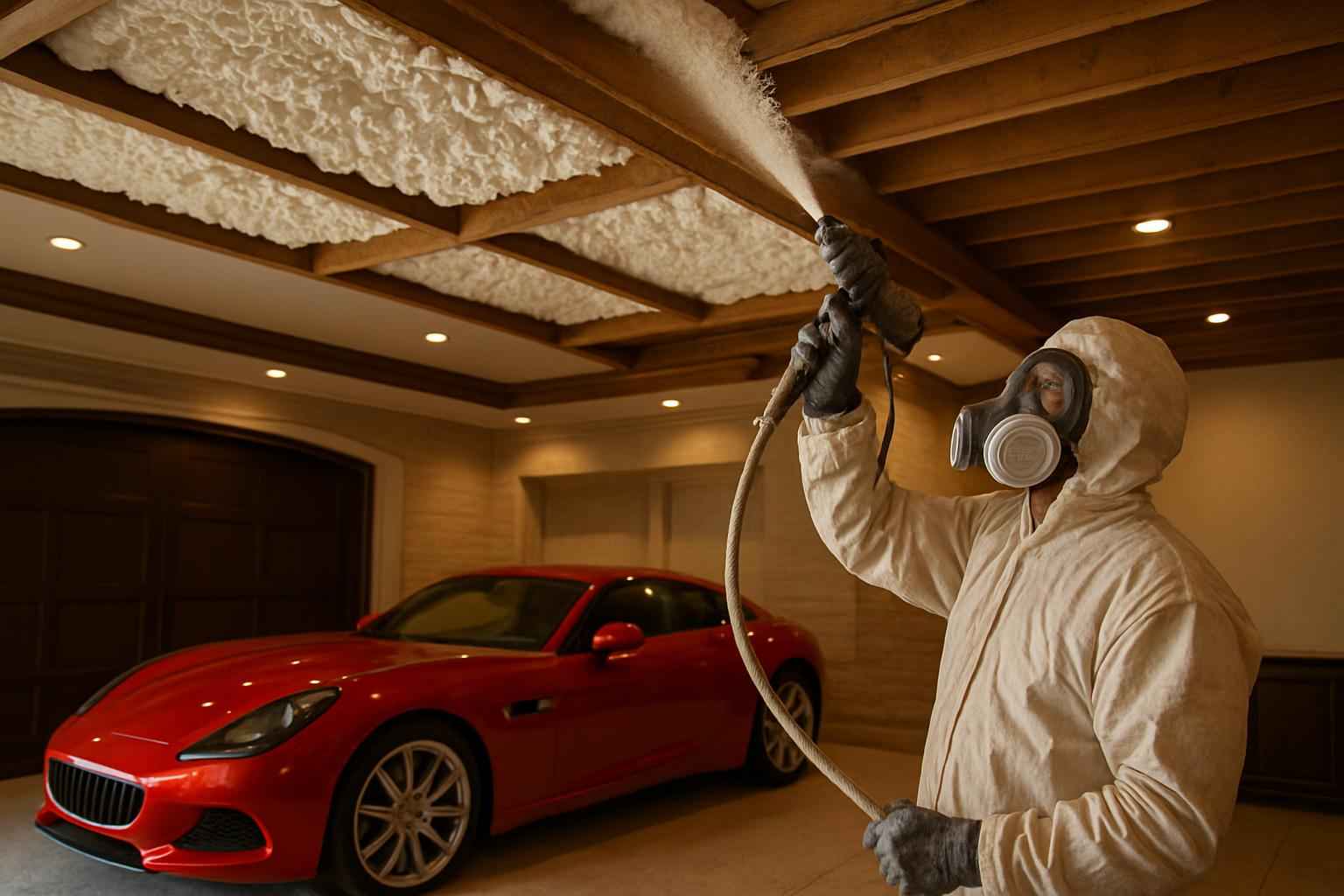 Garage Ceiling Foam Service in Mason TX