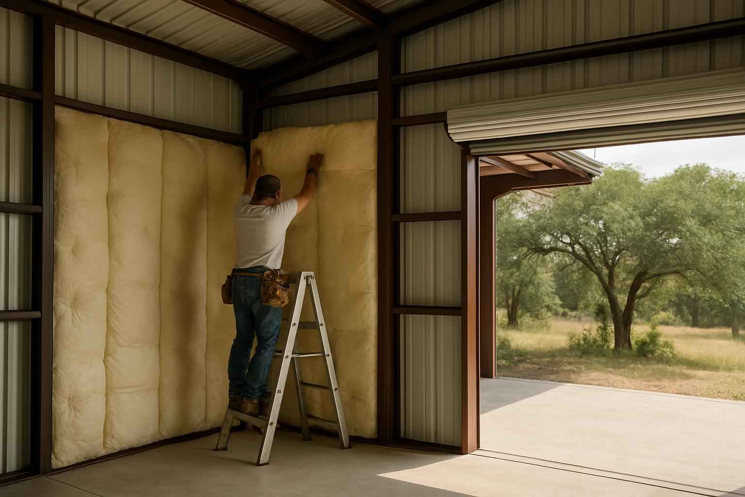 Metal Building Retrofit Insulation in Marble Falls TX