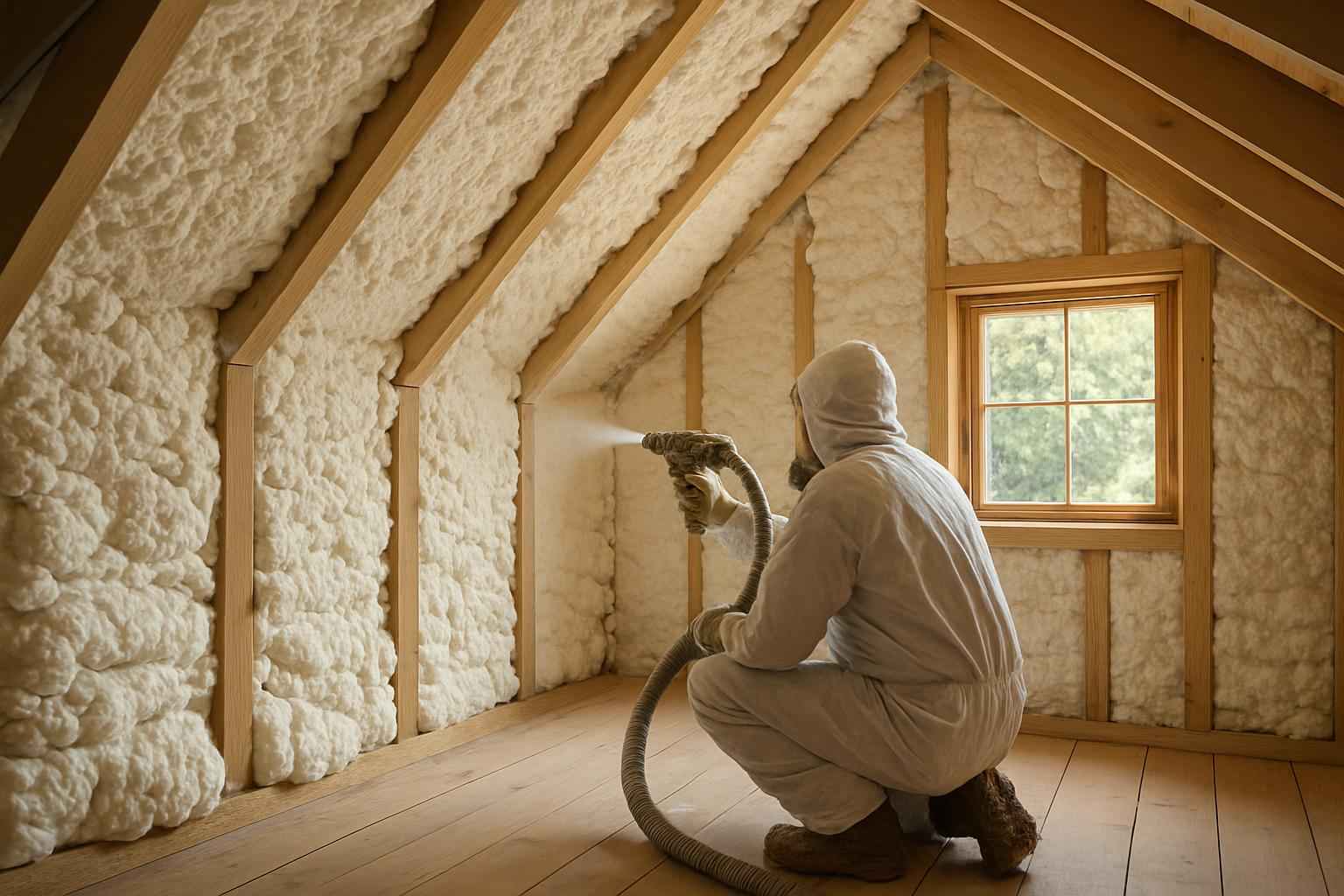 Open Cell Attic Insulation in Fischer TX