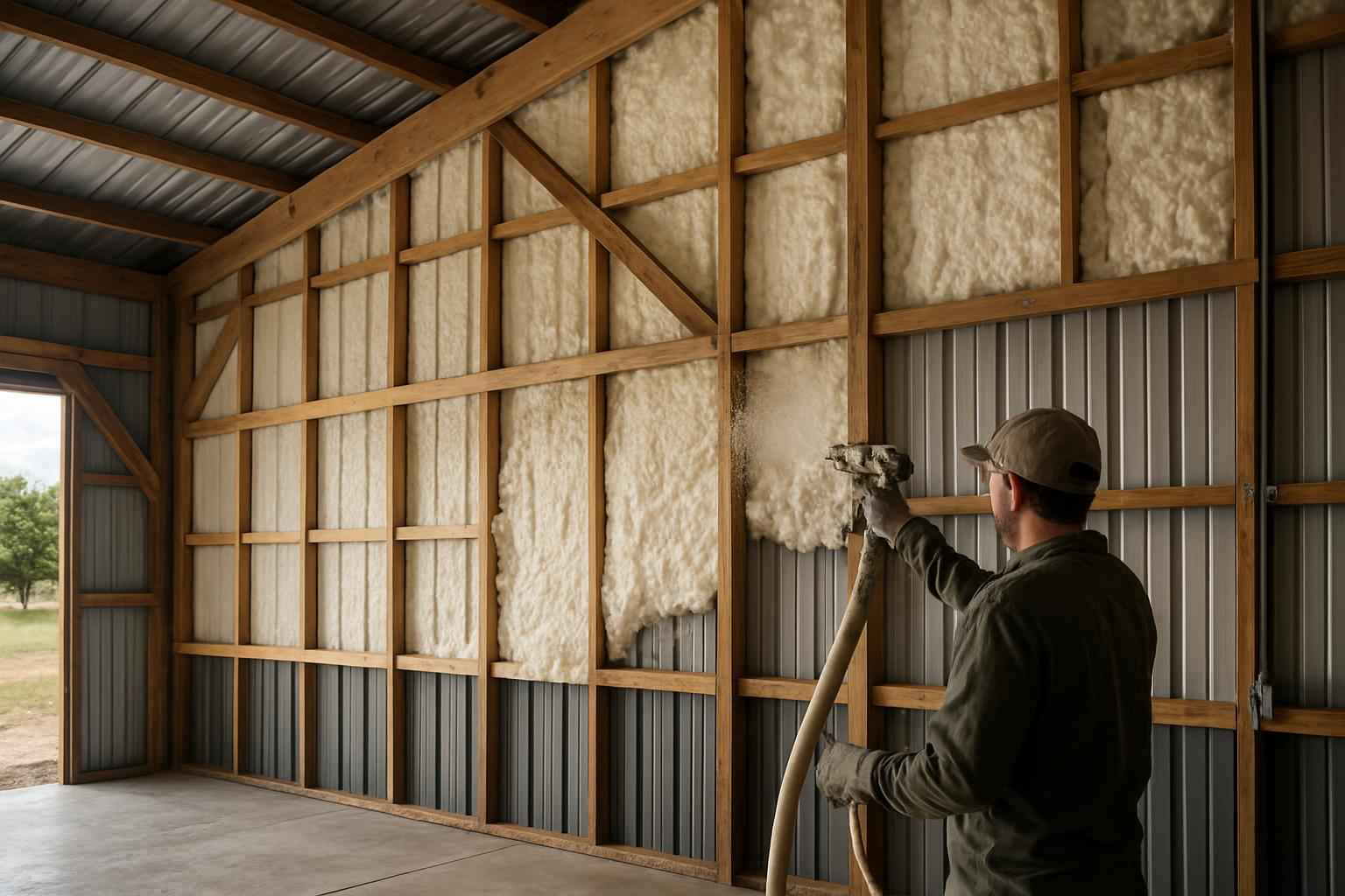Pole Barn Insulation Retrofit in Pontotoc TX