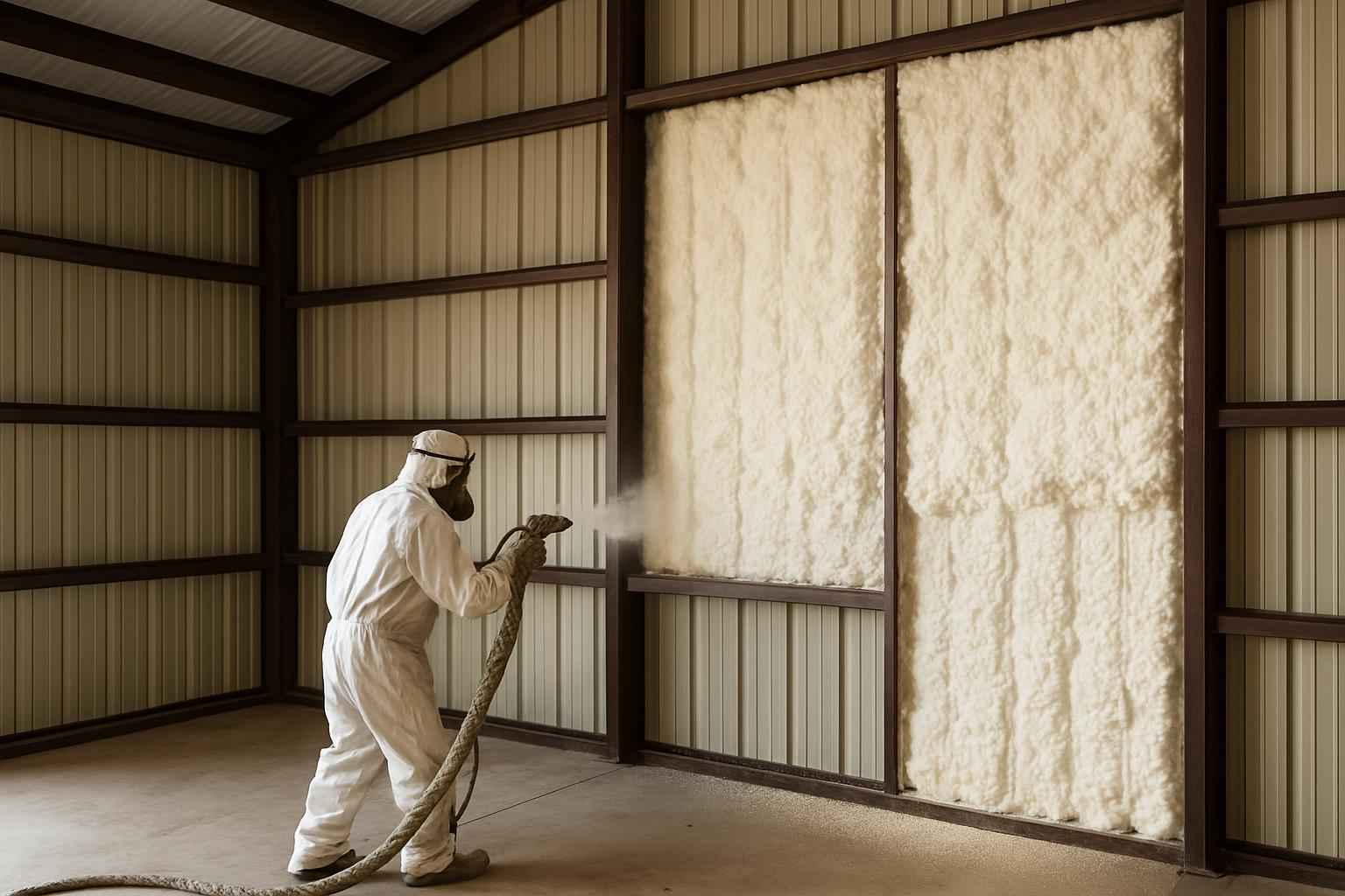 Pole Barn Wall Foam Service in Burnet TX