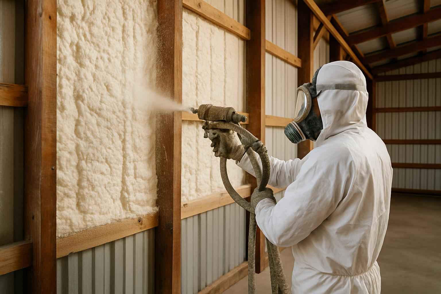 Pole Barn Wall Foam Service in Fischer TX