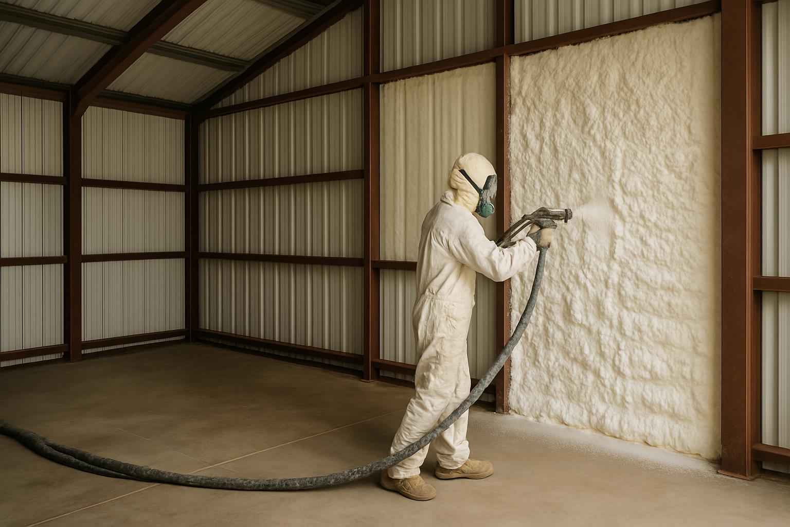 Pole Barn Wall Foam Service in Mason TX
