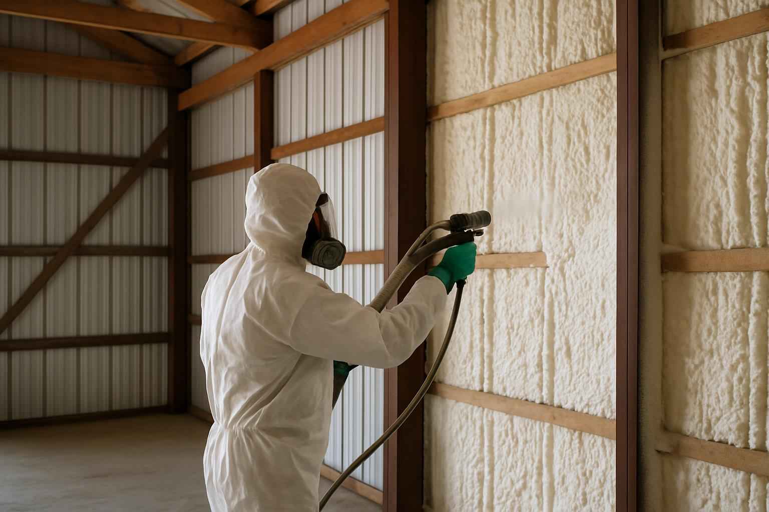 Pole Barn Wall Foam Service in Pipe Creek TX