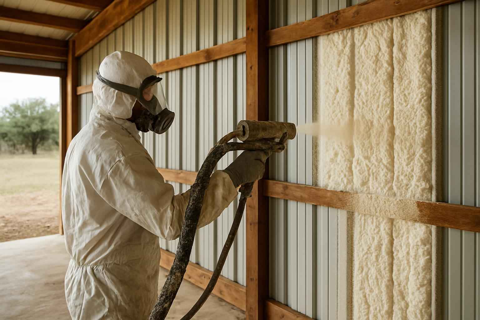 Pole Barn Wall Foam Service in Pontotoc TX