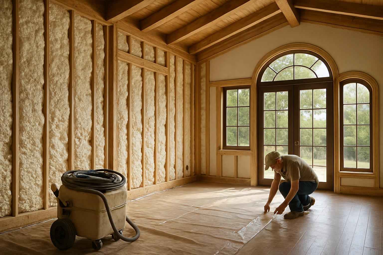 Prep for Spray Foam Installation in Burnet TX