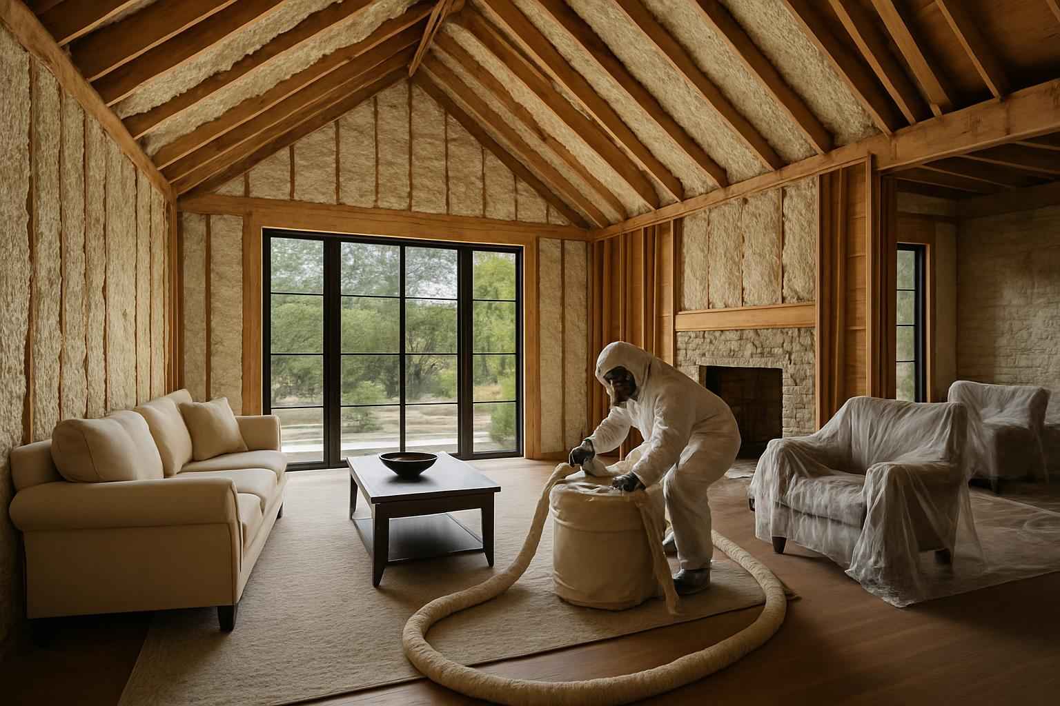 Prep for Spray Foam Installation in Marble Falls TX