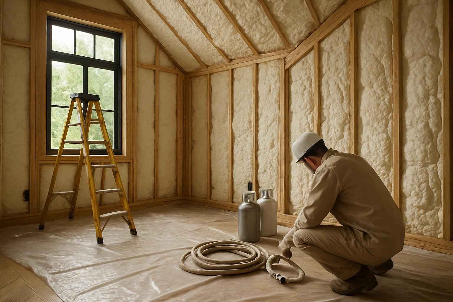 Prep for Spray Foam Installation in Pontotoc TX