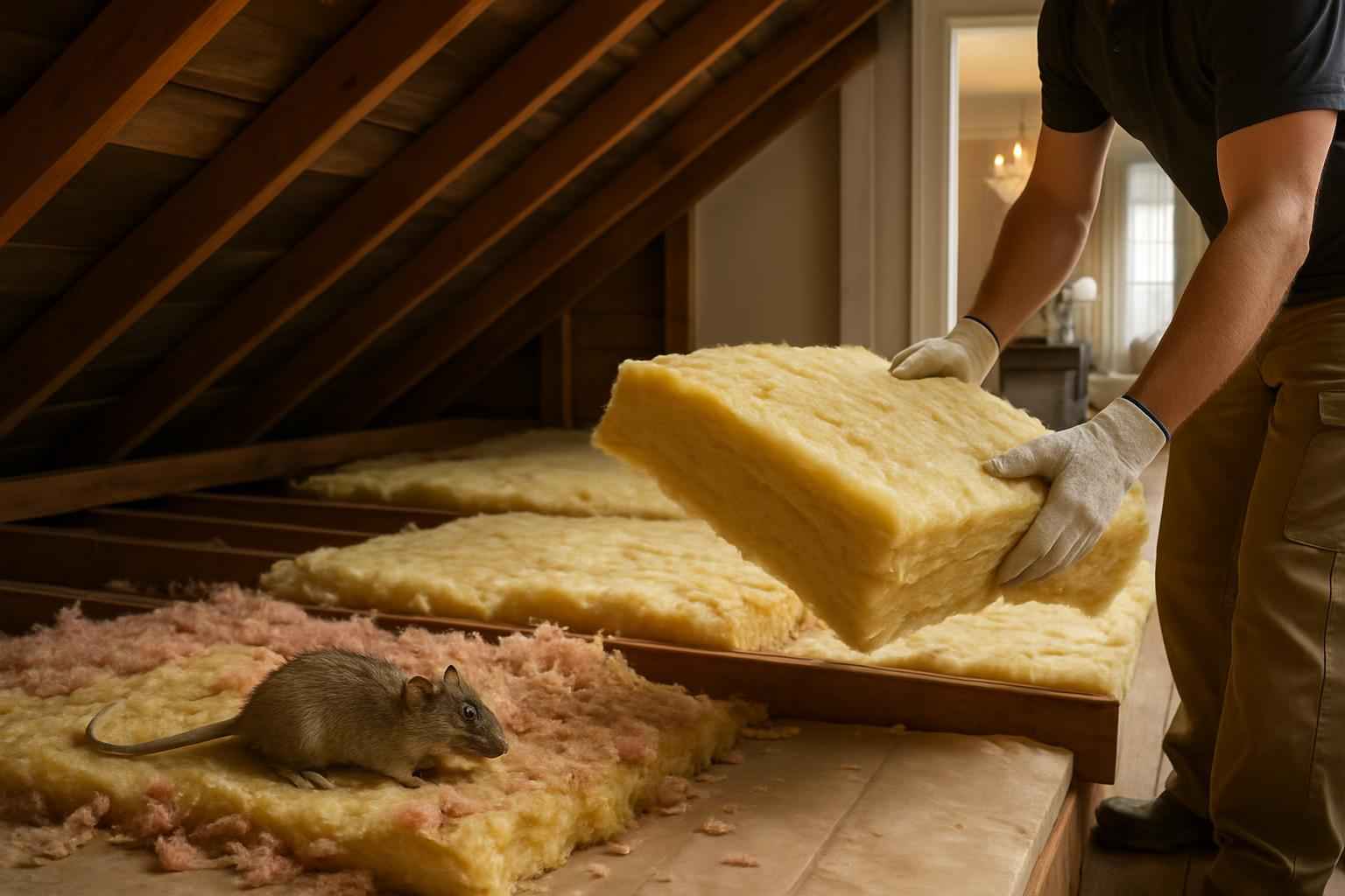 Rodent Damage Insulation Replacement in Mason TX