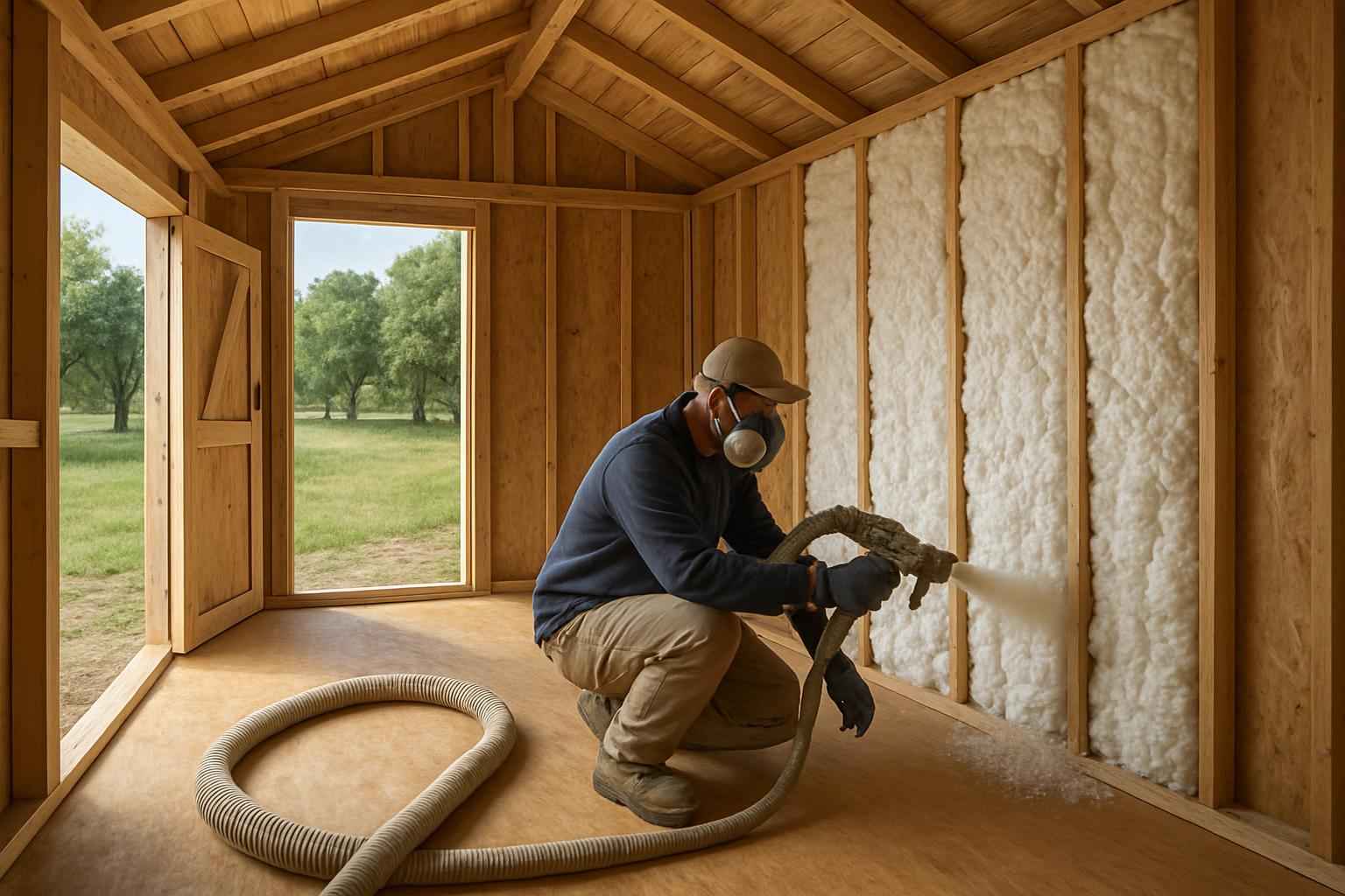 Shed Insulation Retrofit in Burnet TX