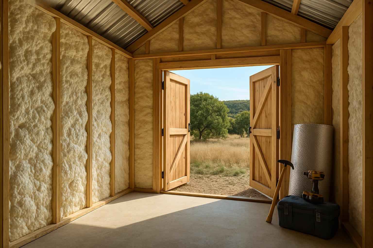 Shed Insulation Retrofit in Pipe Creek TX