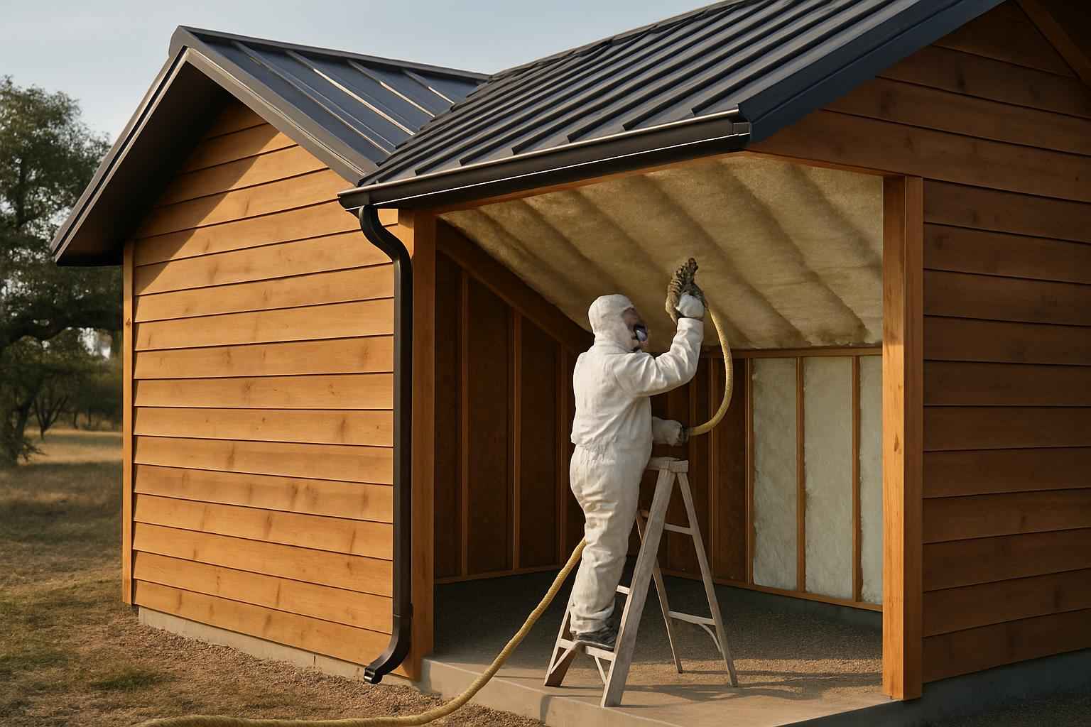 Shed Roof Foam Installer in Burnet TX