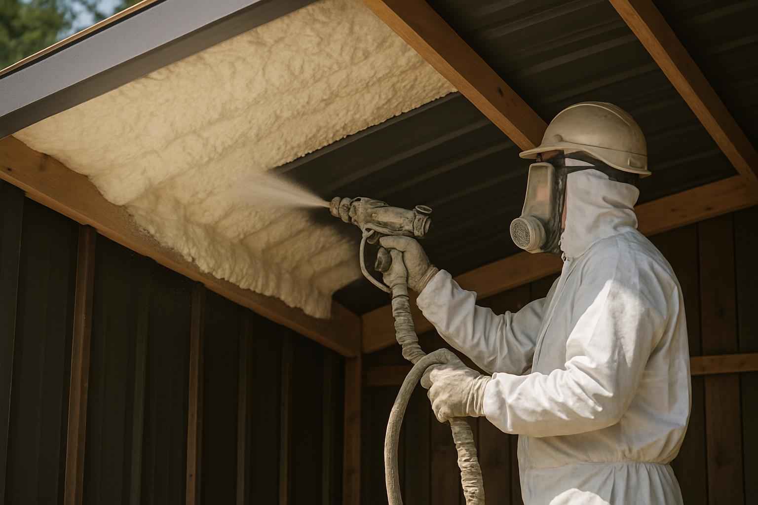 Shed Roof Foam Installer in Mason TX