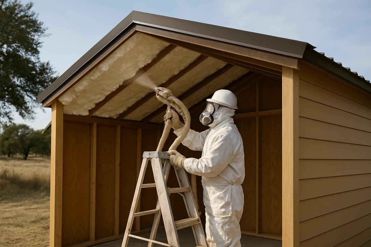 Shed Roof Foam Installer in Medina TX