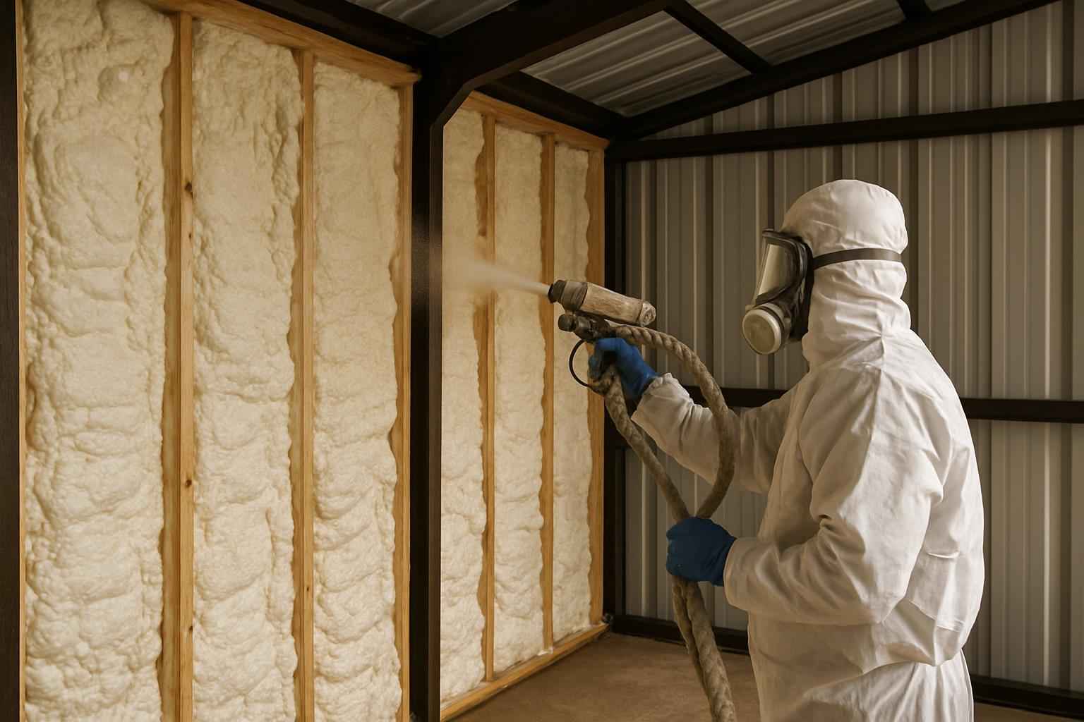 Shed Wall Foam Service in Mason TX