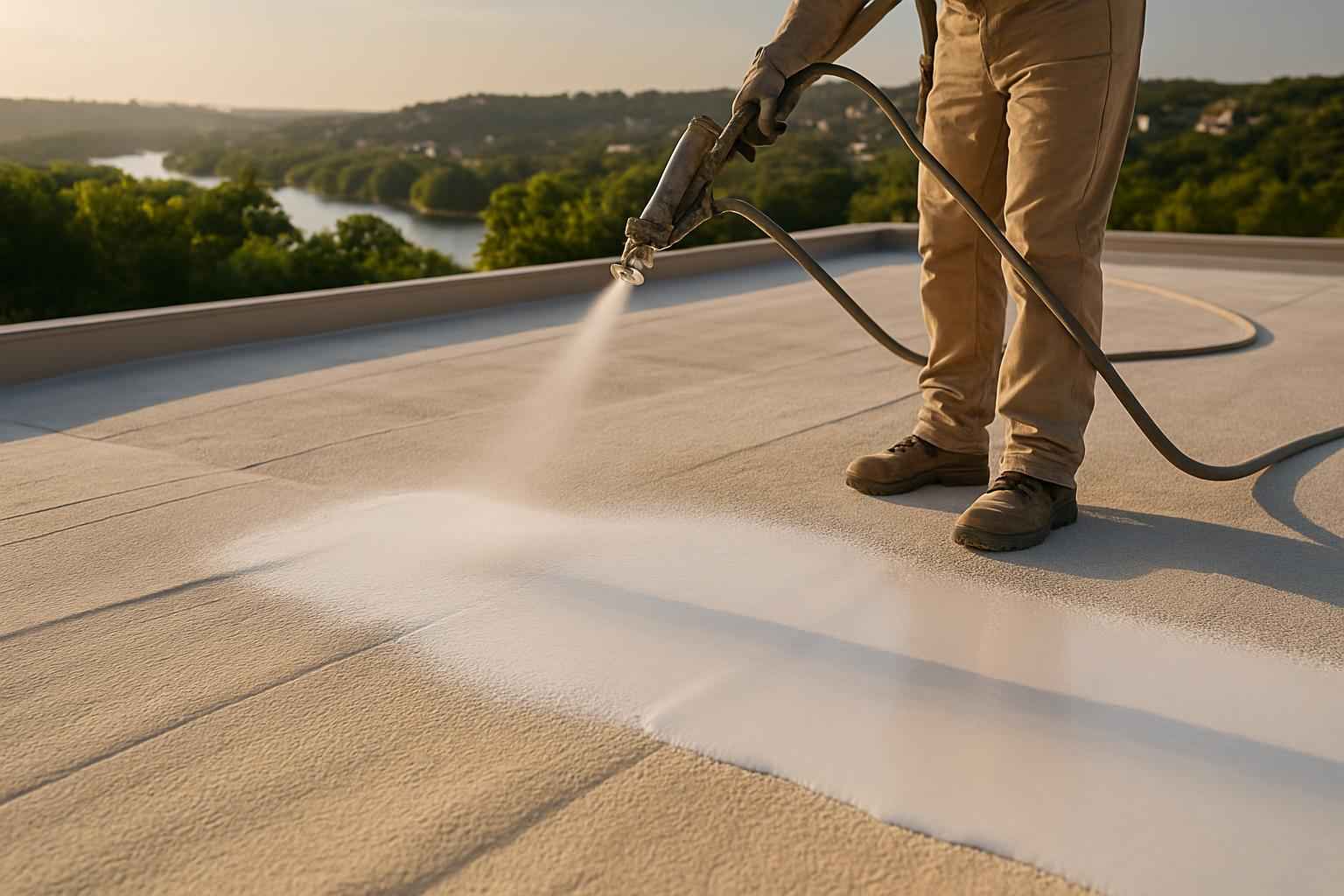 Silicone Coating Over Foam in Marble Falls TX