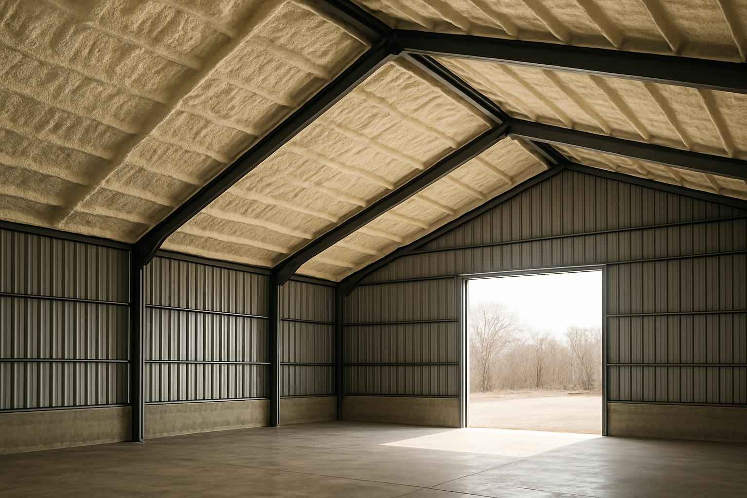 Warehouse Metal Roof Foam in Burnet TX