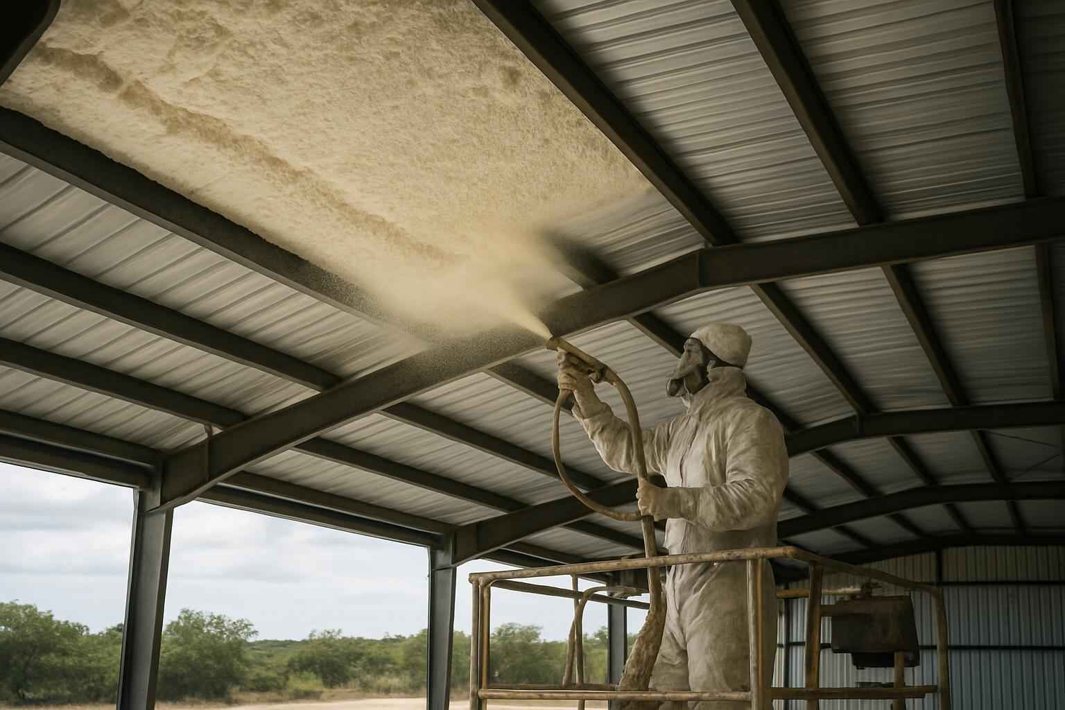 Warehouse Roof Foam Service in Mason TX