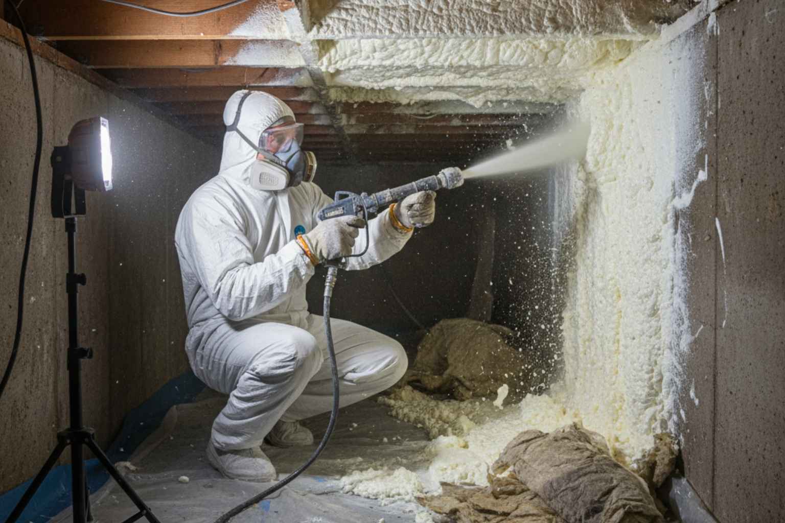 crawl space retrofit insulation in kerrville tx