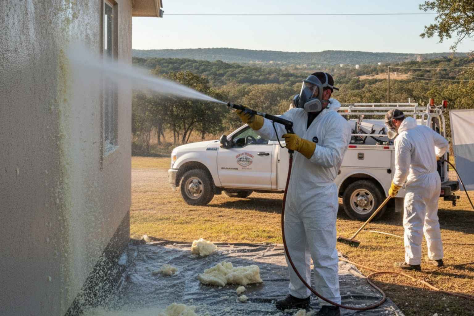foam overspray removal service in comfort tx