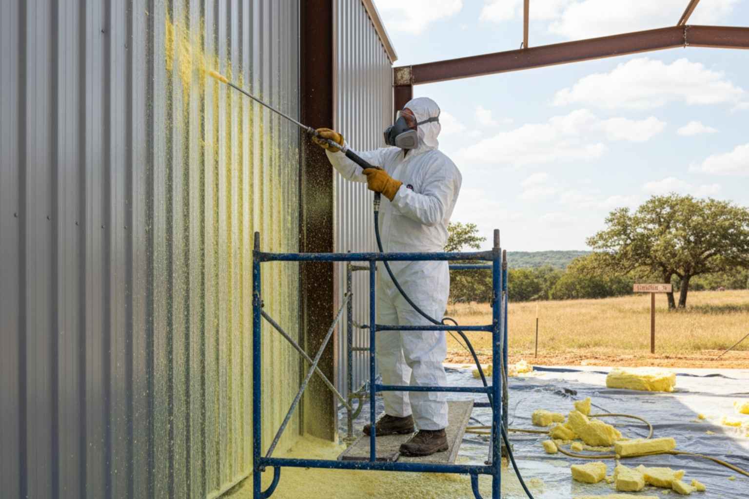 foam overspray removal service in waring tx
