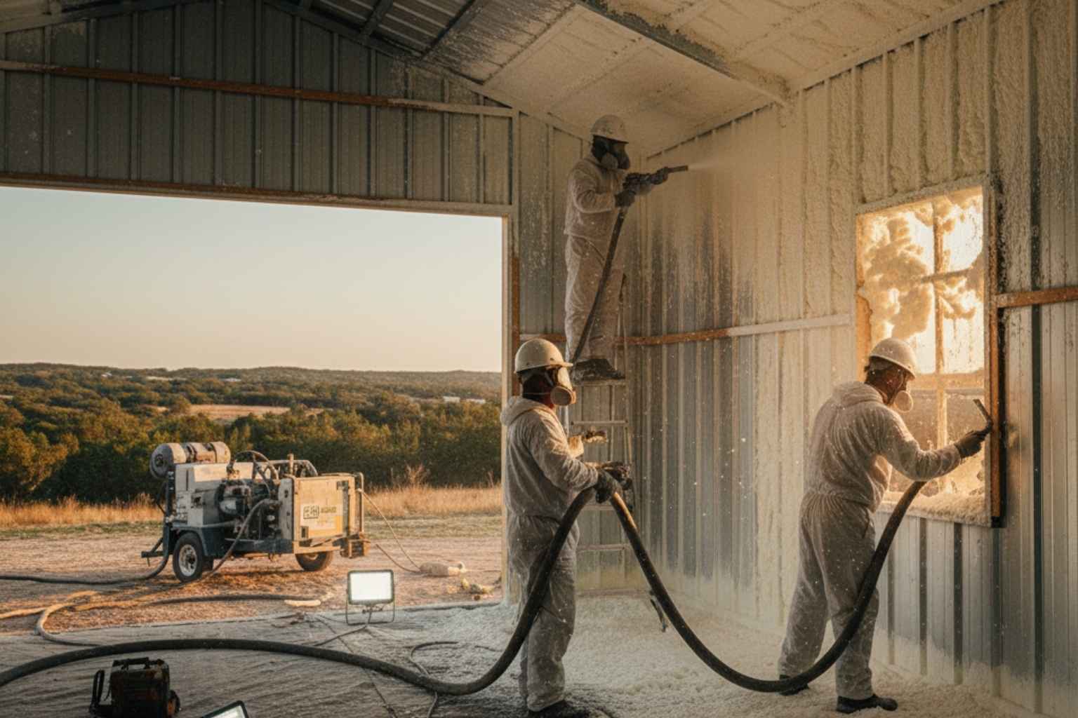 metal building retrofit insulation in kendalia tx