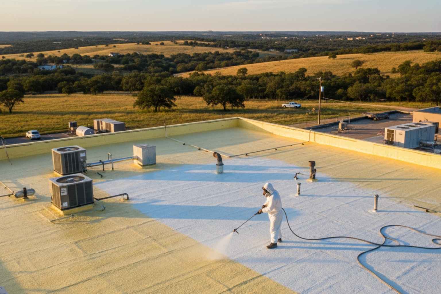Foam Roof UV Protection Service In Round Mountain TX