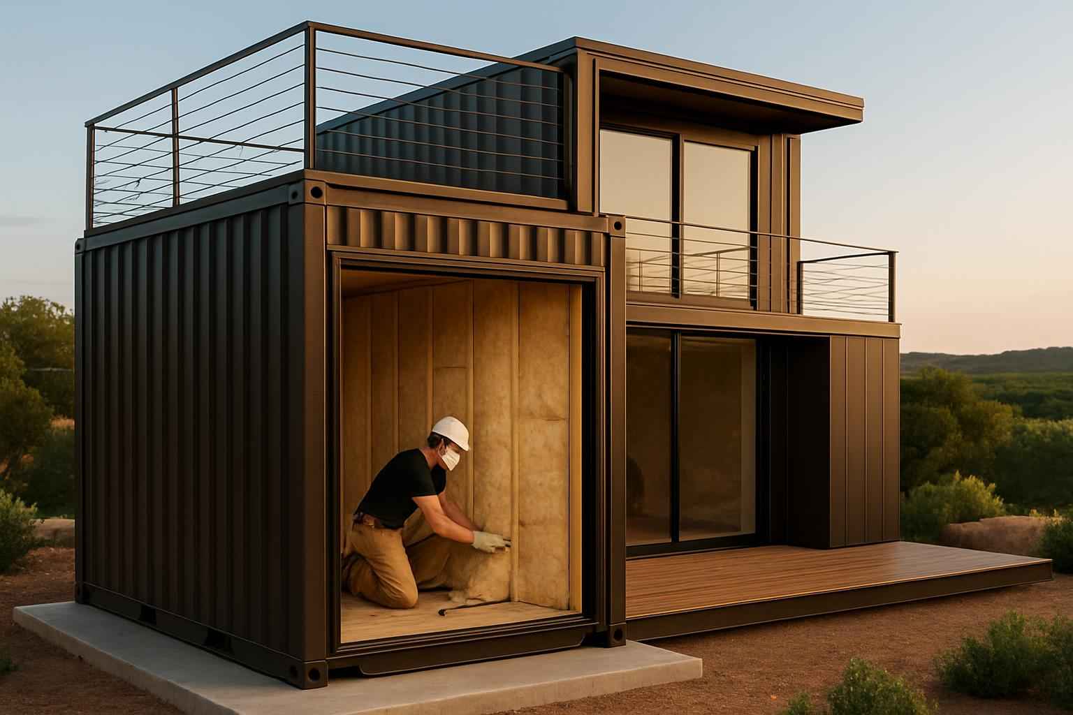 container home insulation company in cottonwood shores tx