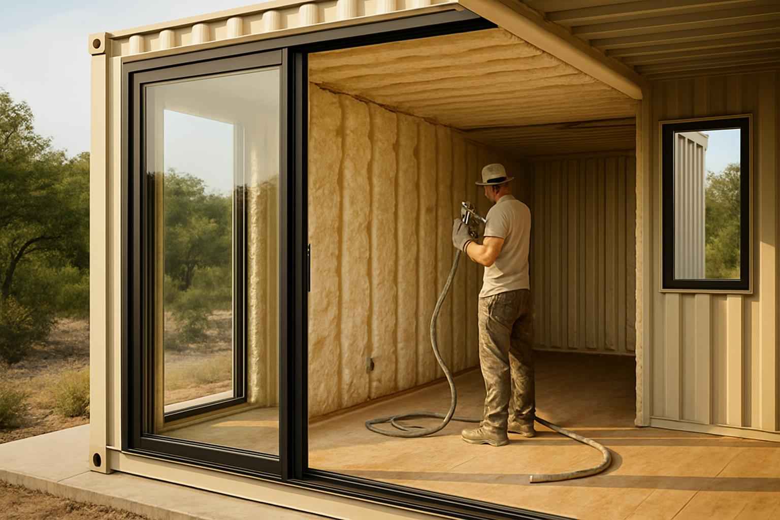 container retrofit insulation in cottonwood shores tx