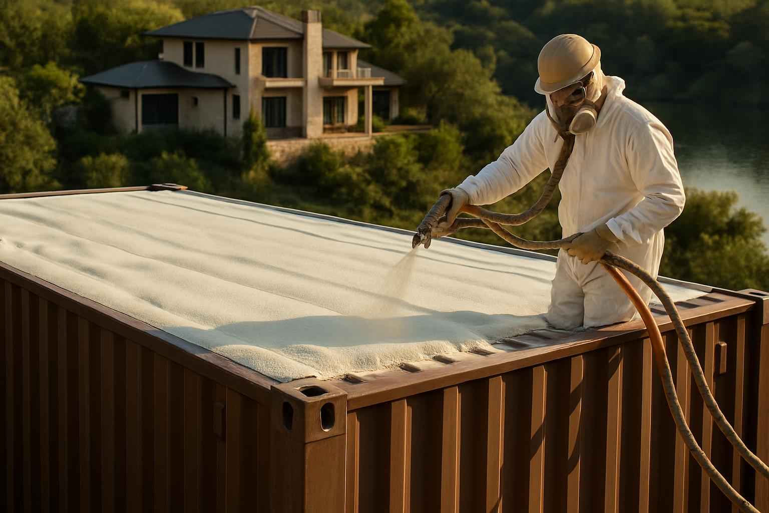 container roof foam installer in cottonwood shores tx