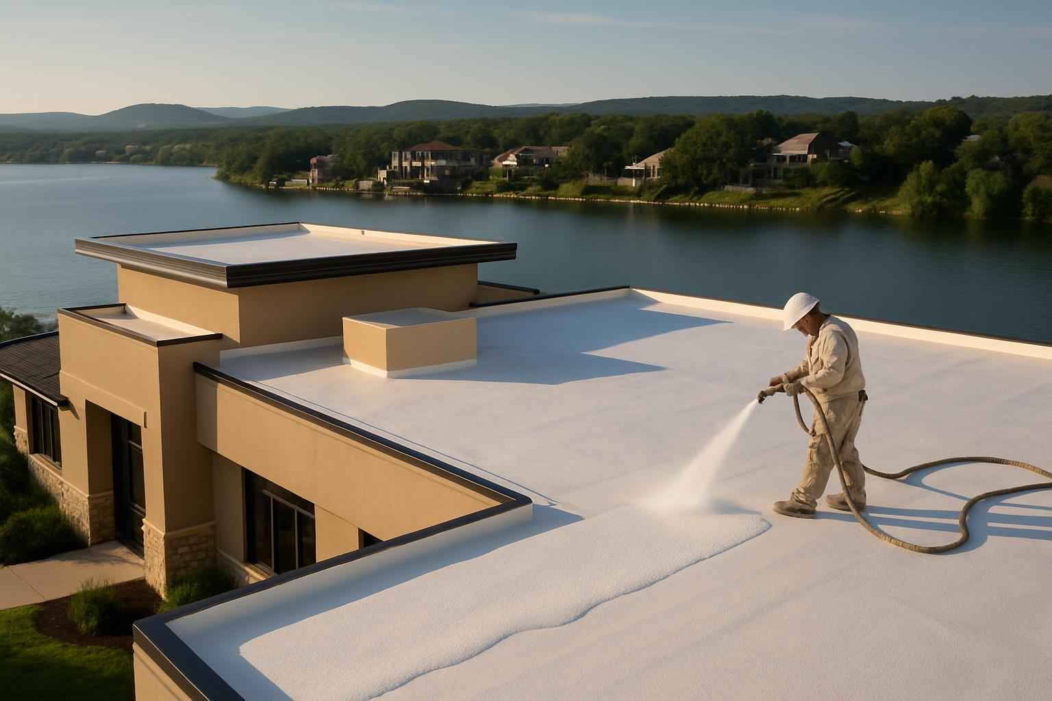 foam roof restoration contractor in cottonwood shores tx