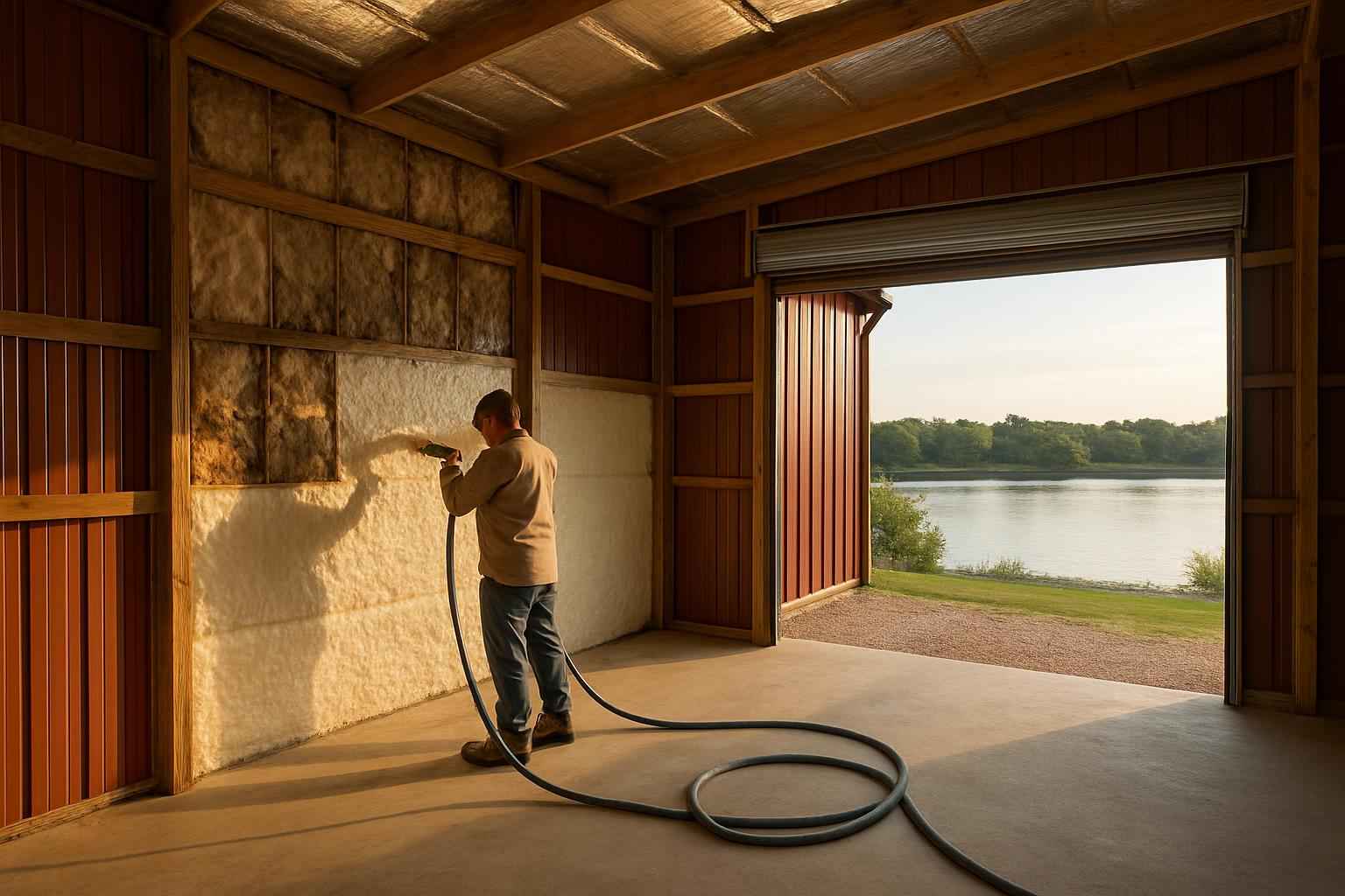 pole barn insulation repair in cottonwood shores tx