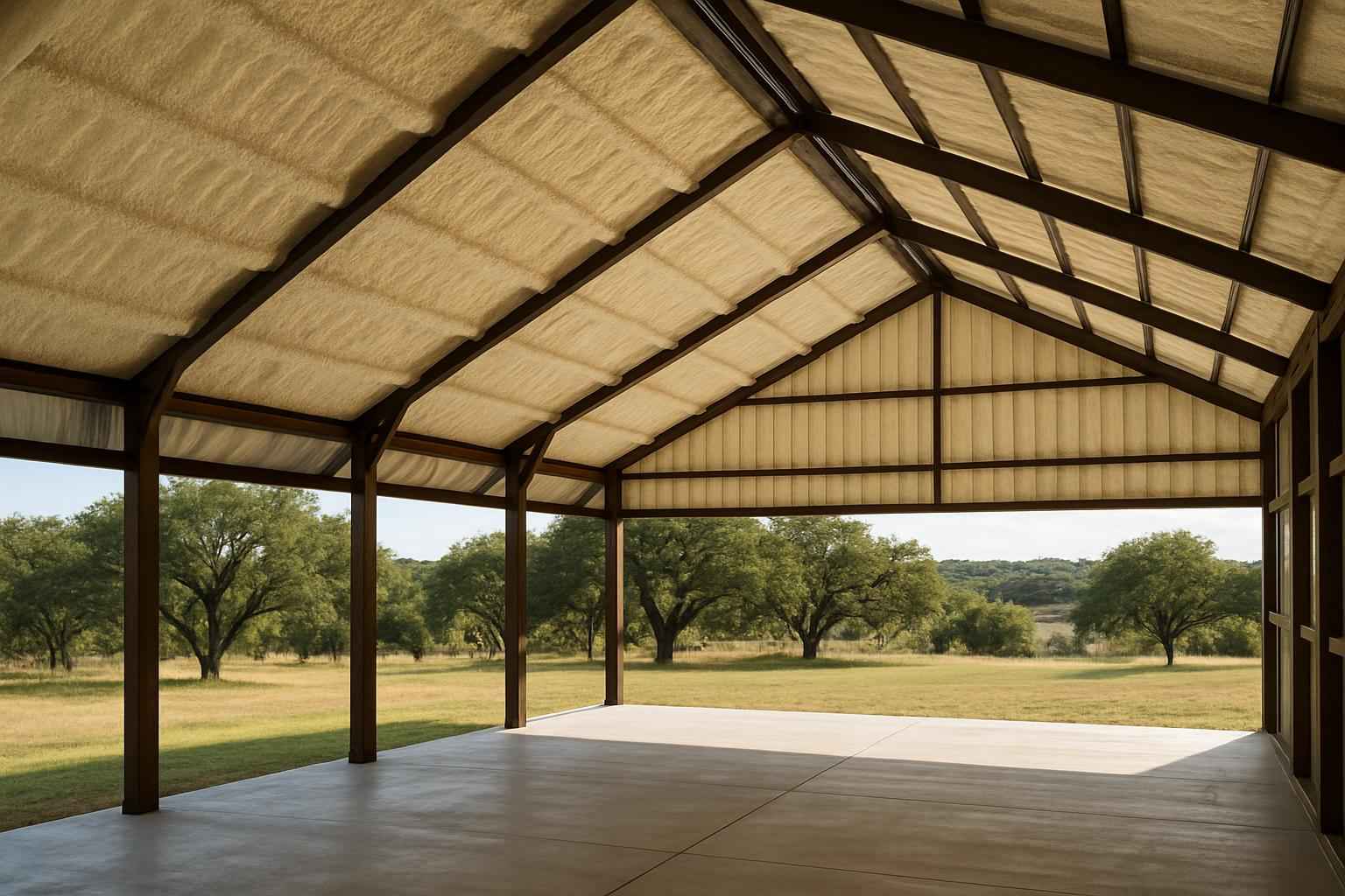pole barn roof foam in cottonwood shores tx