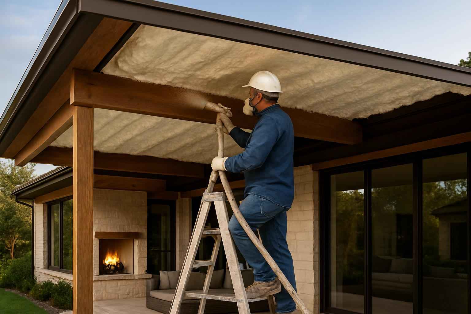 shed roof foam installer in cottonwood shores tx