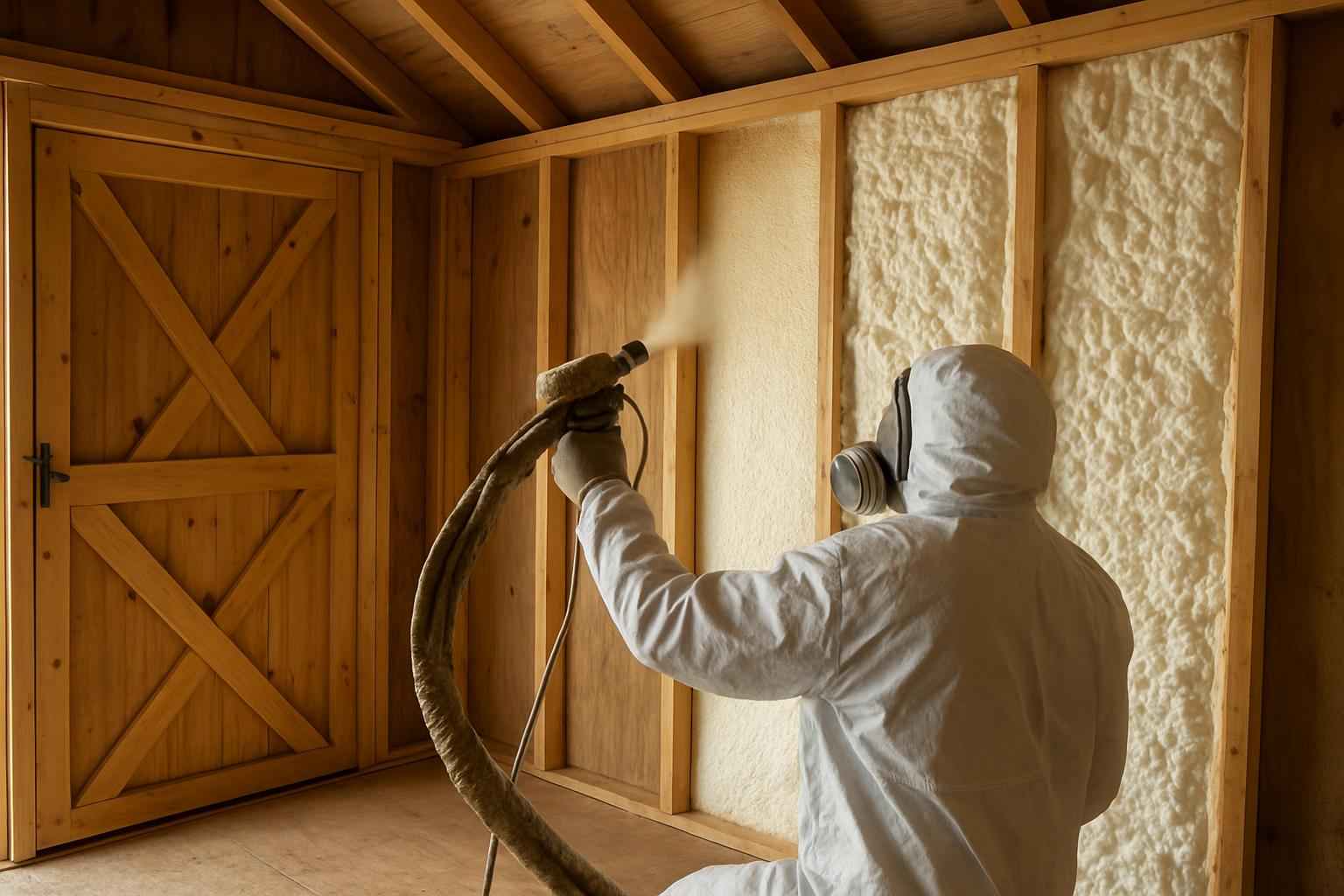 shed wall foam service in cottonwood shores tx