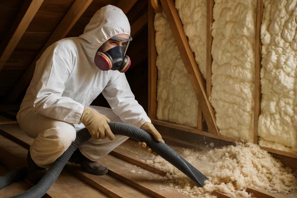 spray foam removal service in fischer tx